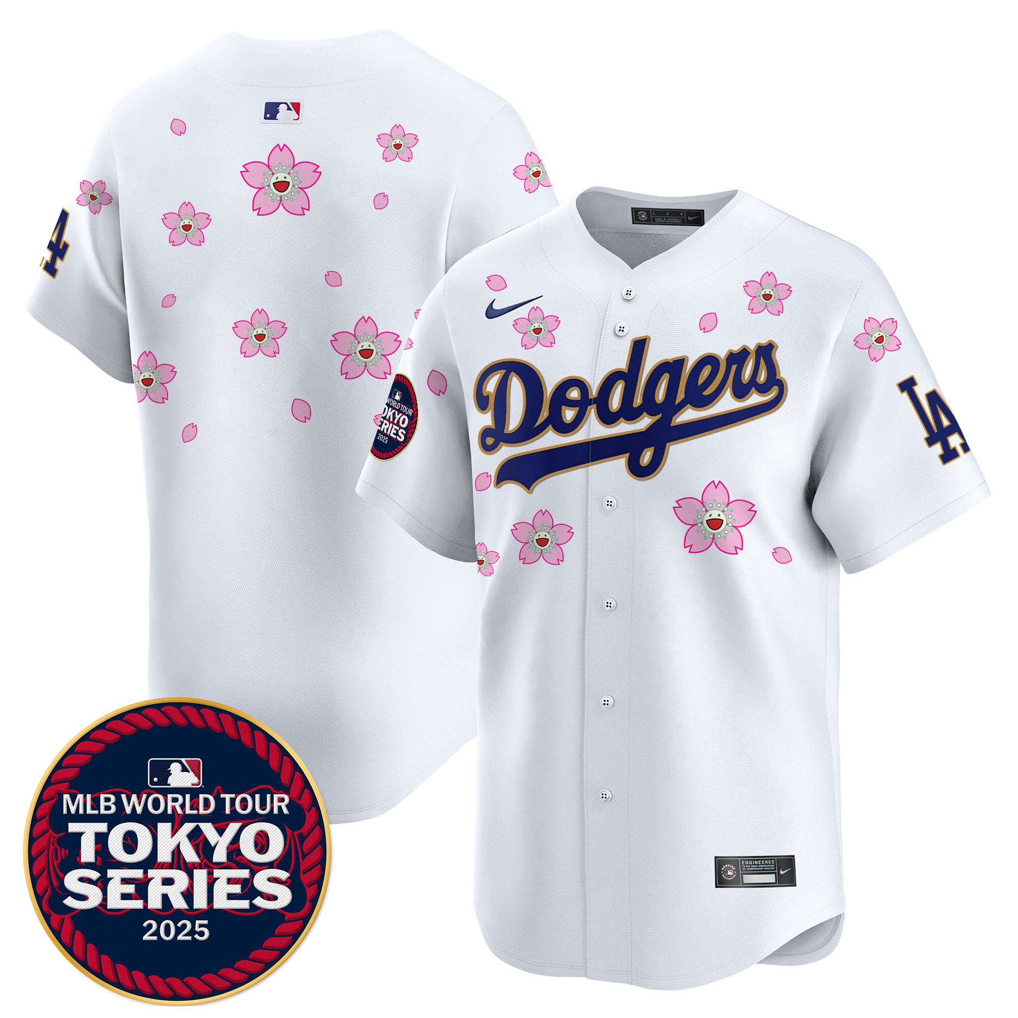 Men Los Angeles Dodgers blank Tokyo Series white Limited Stitched 2025 Jersey